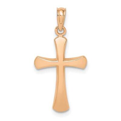 Polished Beveled Cross with Round Tips Charm 10k Rose Gold 10K8523R, MPN: 10K8523R,