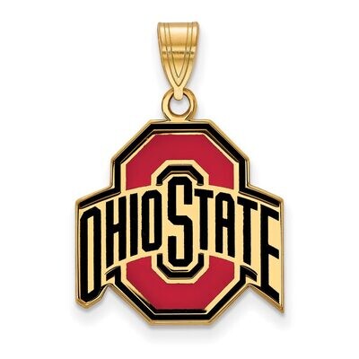 Ohio State University Large Enamel Pendant Gold-plated Silver GP033OSU, MPN: GP033OSU, 886774935850