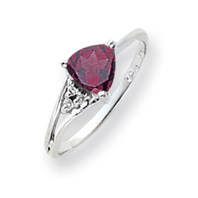 6mm Rhodolite Garnet Diamond Ring 14k white Gold Y4745RG/A, MPN: Y4745RG/A, 883957605432