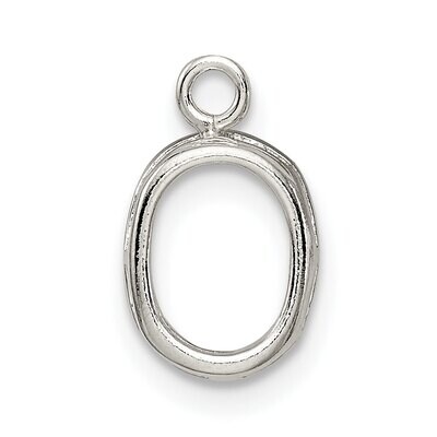 Oval Back Set 5 x 3mm Earring Bezel Sterling Silver SS3192, MPN: SS3192,