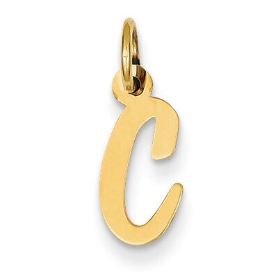 Small Script Initial C Charm 14k Gold YC658C, MPN: YC658C, 886774073224