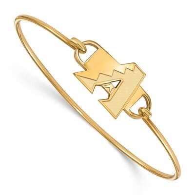 MLB Arizona Diamondbacks Small Center Wire Bangle Gold-Plated on Sterling Silver GP008DIA-7, MPN: G…