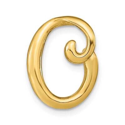 Letter O Initial Slide 14k Gold Polished K6425O, MPN: K6425O, 63721809994