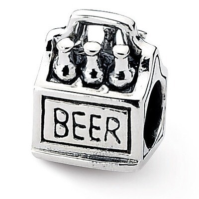 6-pack Beer Bead - Sterling Silver QRS1903, MPN: QRS1903, 883957310992