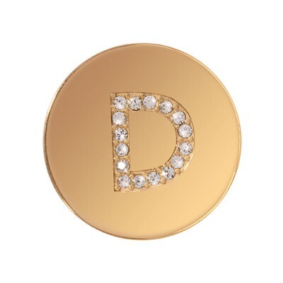 Nikki Lissoni Sparkling Letter Initial D Gold-Plated 23mm Coin C1262GSD, MPN: C1262GSD, 87186274663…