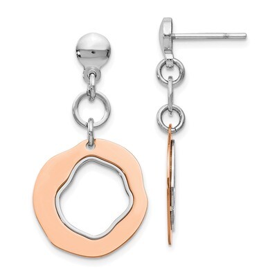 Leslie&#39;s Post Dangle Earrings Sterling Silver Rose Gold-plated HB-QLE1040, MPN: QLE1040, 1911017346…