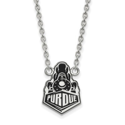 Purdue Large Enamel Pendant with Necklace Sterling Silver SS051PU-18, MPN: SS051PU-18, 886774696683
