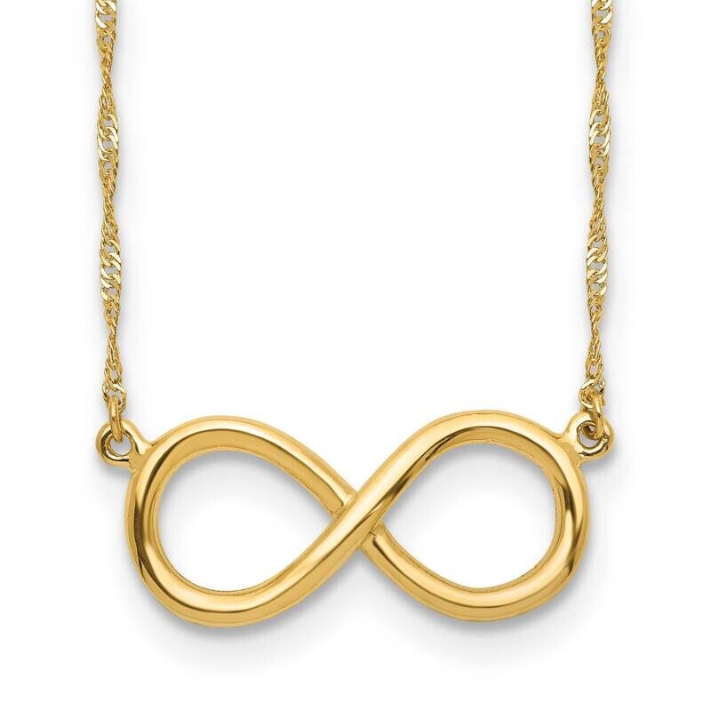 Infinity Necklace 14k Gold Polished SF2651-16.5
