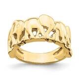 Polished Elephant Rings 14k Gold 2-D R691, MPN: R691, 196904052082