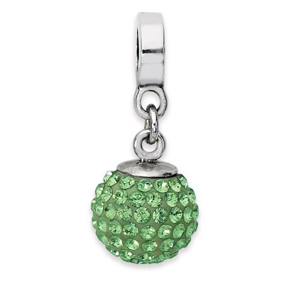 August Swarovski Elements Ball Dangle Bead - Sterling Silver QRS1253AUG, MPN: QRS1253AUG, 883957277…