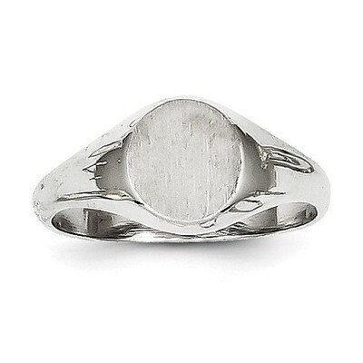 Childs Signet Ring 14k White Gold D1878, MPN: D1878, 886774092591