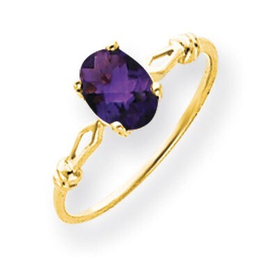 Amethyst Ring 14k Gold 7x5mm Oval Y4654AM, MPN: Y4654AM, 883957562261
