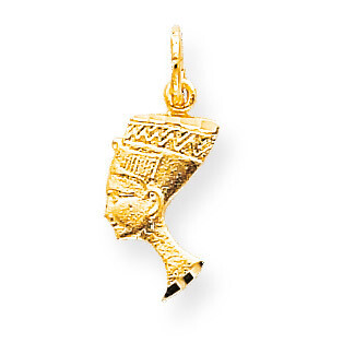 Solid Bust of Nefertiti Charm 10k Gold 10C369, MPN: 10C369, 883957585635