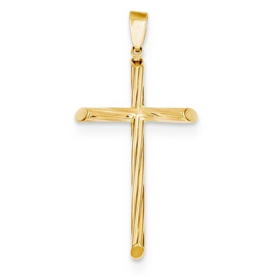 Fancy Textured Cross Pendant 14k Gold K4314, MPN: K4314, 869786077916
