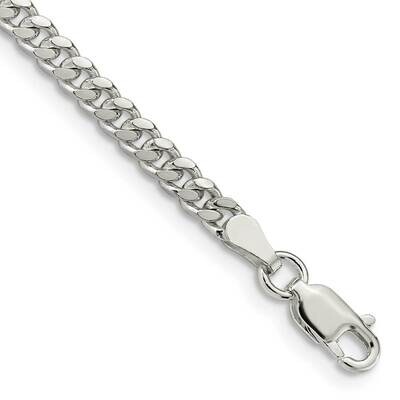 3.25mm Domed Curb Chain 7 Inch Sterling Silver QRC100-7, MPN: QRC100-7,