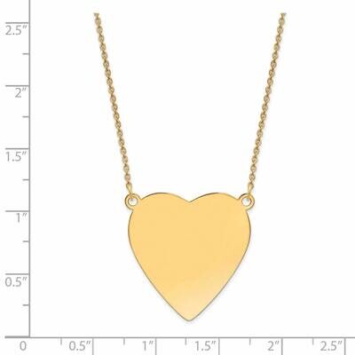 Plain .013 Gauge Heart Engravable Disc 18 Necklace 14k Gold XM629/13-18, MPN: XM629/13-18, 88395732…
