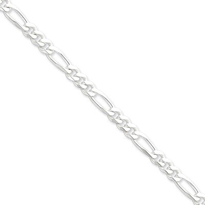 9 Inch 6.5mm Figaro Chain Sterling Silver QFG180-9, MPN: QFG180-9, 883957945408