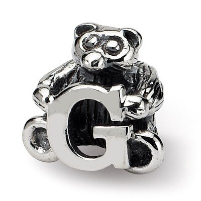 Letter G Bead - Sterling Silver QRS712G, MPN: QRS712G, 883957726724