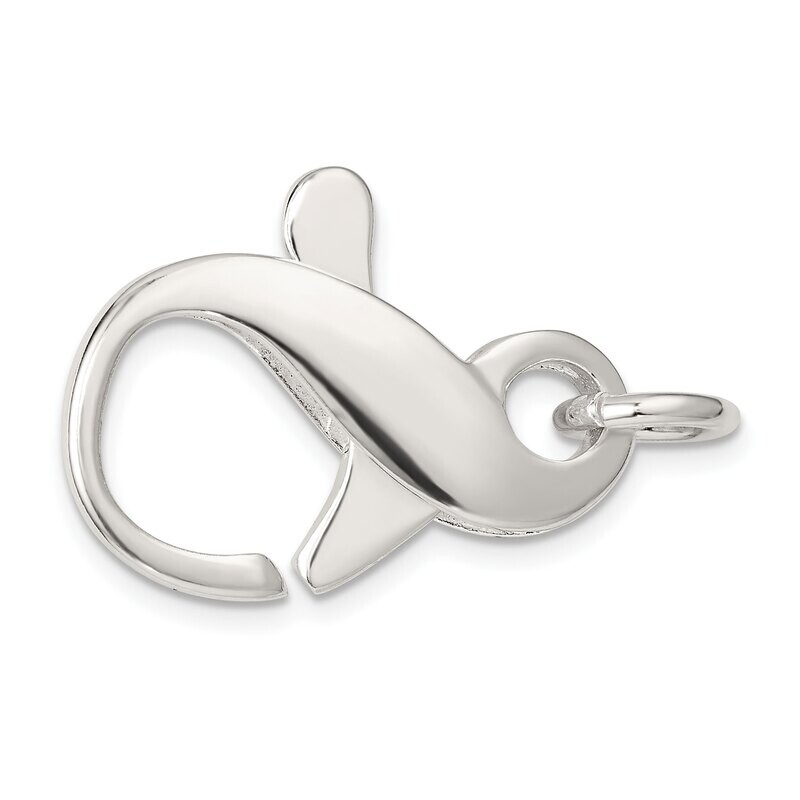 24.8 x 15mm Fancy Lobster Clasp Sterling Silver SS3398, MPN: SS3398,