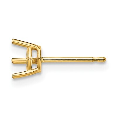 Round 3-Prong .05ct. Post Earring Mounting 14k Yellow Gold YG320, MPN: YG320,