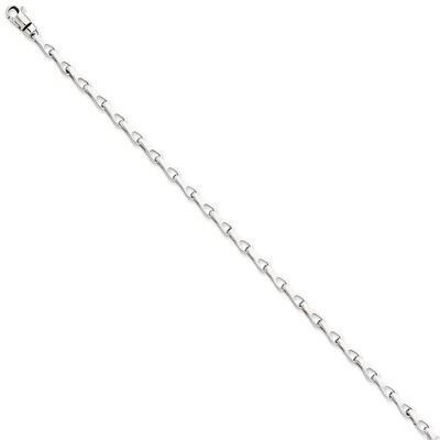 3.5mm Fancy Link Chain 8.5 Inch 14k White Gold WLK708-8.5, MPN: WLK708-8.5, 886774405773