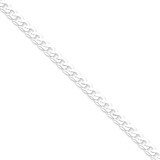 8 Inch 6.0mm Beveled Curb Chain Sterling Silver QFB150-8, MPN: QFB150-8, 886774408231