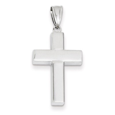 Polished Hollow Cross Pendant 14k White Gold K4999, MPN: K4999, 869944871509