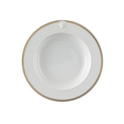 Versace Medusa Dor Rim Soup 8 1/2 inch, MPN: 19300-409950-10322, 790955109094