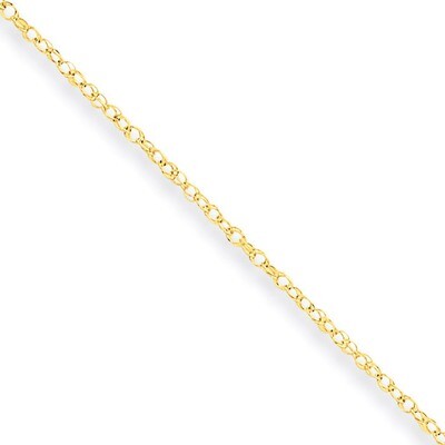 Carded Cable Rope Chain 18 Inch 10k Gold 10K8RY-18, MPN: 10K8RY-18, 886774085326