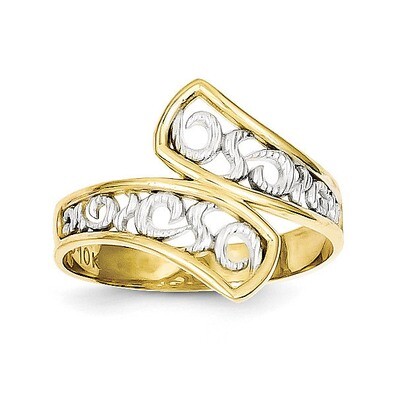 Filigree Ring 10K Gold &amp; Rhodium 10C1262, MPN: 10C1262, 886774021256