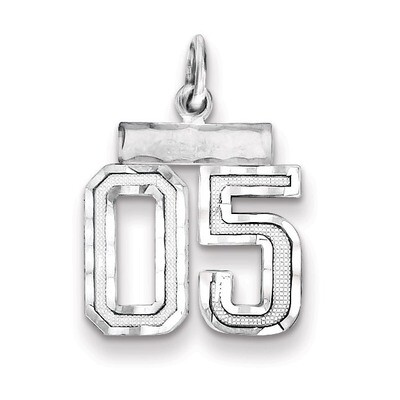 Number 05 Charm Diamond-cut Sterling Silver QSN05T, MPN: QSN05T, 883957120300