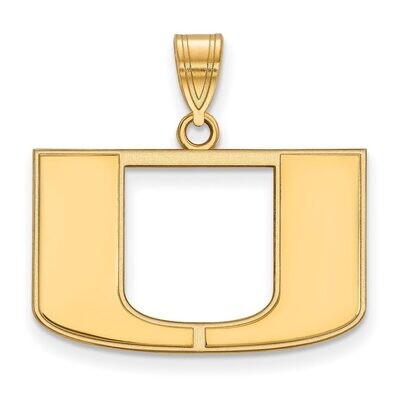 University of Miami Medium Pendant 10k Yellow Gold 1Y003UMF, MPN: 1Y003UMF, 886774800103