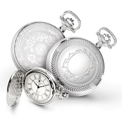 Charles Hubert Chrome-finish Oval Design Pocket Watch XWA4458, MPN: XWA4458, 848870000207