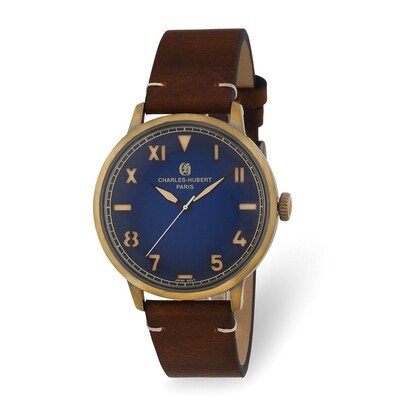 Charles Hubert Antique Gold Stainless Blue Dial Quartz Watch  XWA6048, MPN: XWA6048, 848870009354
