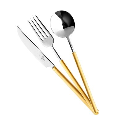 Vista Alegre Domo Matt Gold Handle 130 Piece Set With Canteen 27020877, MPN: 27020877, 5605414013117