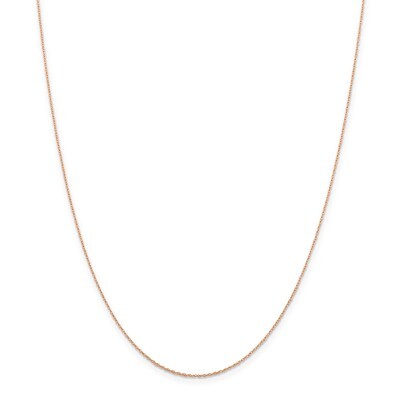 18 Inch 0.5 mm Cable Rope Chain 14k Rose Gold PEN324-18, MPN: PEN324-18, 191101273742