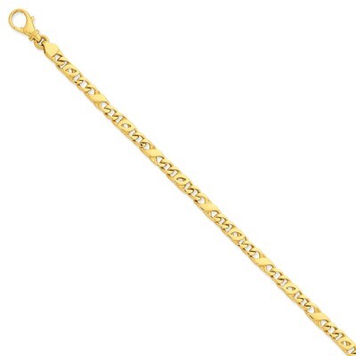 5mm Polished Fancy Link Chain 24 Inch 14k Gold LK396-24, MPN: LK396-24, 191101651281