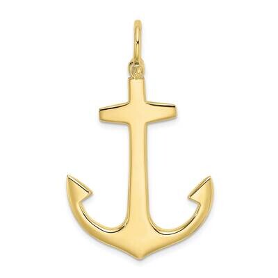 3-D Polished Large Anchor Charm 10k Gold 10K7877, MPN: 10K7877,