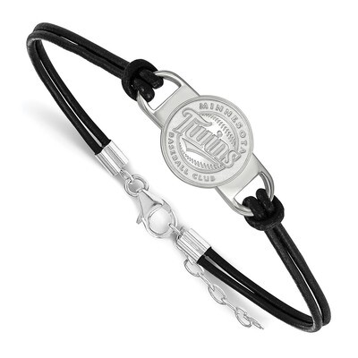 Minnesota Twins Small Center Leather Bracelet Sterling Silver SS024TWN-7, MPN: SS024TWN-7, 19110162…