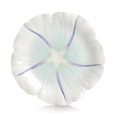 Franz Porcelain Les Jardin Morning Glory Flower Cake Plate-White FZ02341B, MPN: FZ02341B,