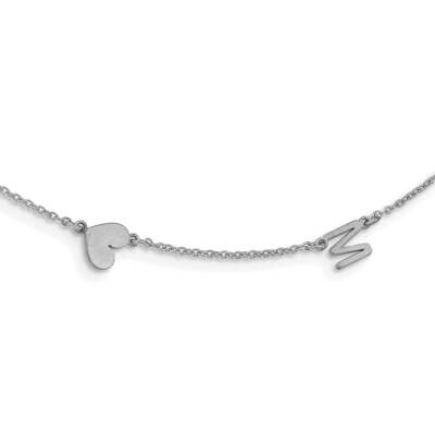 2 Initial/Symbol Necklace 10k White Gold 10XNA1287W, MPN: 10XNA1287W,