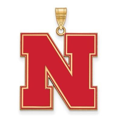 University of Nebraska x-Large Enamel Pendant Gold-plated Silver GP093UNE, MPN: GP093UNE, 886774956…