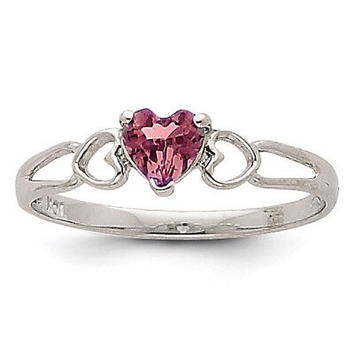 Rhodolite Garnet Birthstone Ring 14k White Gold XBR171, MPN: XBR171, 883957373805