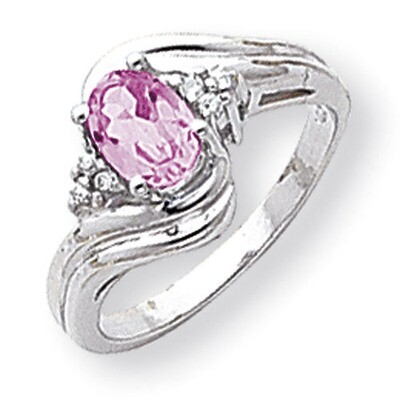 Pink Sapphire Diamond Ring 14k white Gold 7x5mm Oval Y2222SP/A, MPN: Y2222SP/A, 883957554822