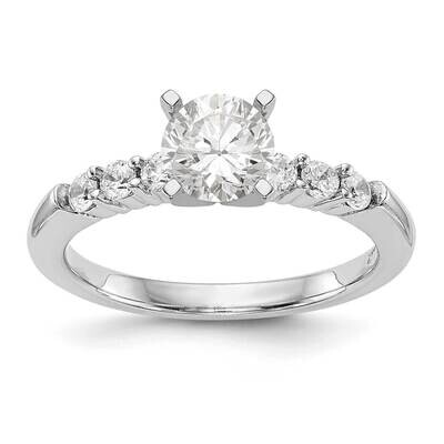 Diamond Si1/Si2, G H I, Peg Semi-Mount Engagement Ring 14k White Gold Lab Grown RM2754E-025-7WLG, M…