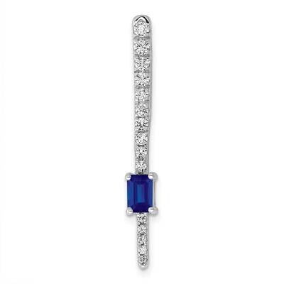 .29 Sapphire Fancy Chain Slide 14k White Gold Diamond PM3874-SA-055-WA, MPN: PM3874-SA-055-WA, 8839…