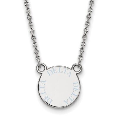 Delta Delta Delta Extra Small Enameled Pendant with 18 Inch Chain Sterling Silver SS014DDD-18, MPN:…