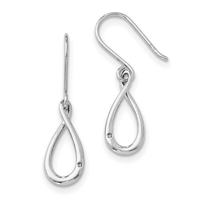 .01Ct. Diamond Earrings Sterling Silver QW246, MPN: QW246, 883957315157