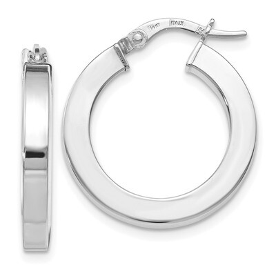 Leslie&#39;s Hoop Earrings 14k White Gold Polished HB-LE1352, MPN: LE1352, 191101756764