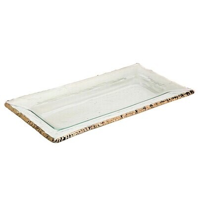 Annieglass Edgey Rectangular Tray Platinum, MPN: E118P, UPC: